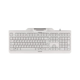 CHERRY KC 1000 SC teclado Oficina USB QWERTY Inglés del Reino Unido Gris