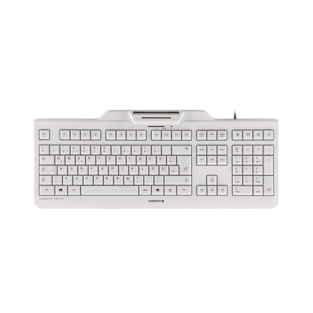 CHERRY KC 1000 SC teclado Oficina USB QWERTY Inglés del Reino Unido Gris