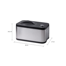 Unold 48826 Eismaschine & Joghurtbereiter EVA Compresor de helados 1,5 L 120 W Negro, Acero inoxidable