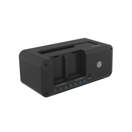 ICY BOX IB-2924MSCL-C31 base de conexión para disco duro USB 3.2 Gen 2 (3.1 Gen 2) Type-C Negro