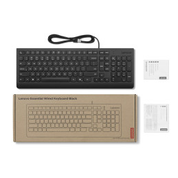 Lenovo 4Y41R64647 clavier maison bureau USB Allemand Noir