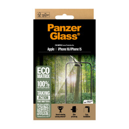 PanzerGlass ® ECO MATRIX Screen Protector iPhone 16 | 15 | Ultra-Wide Fit Clear screen protector Apple 1 pc(s)