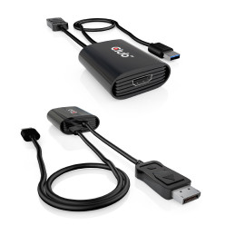 CLUB3D CAC-1085 adattatore per inversione del genere dei cavi Displayport 1.4 HDMI™2.1 Nero