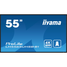 iiyama LH5565UHSB-B1 Écran d'affichage dynamique En forme de kiosk 138,7 cm (54.6") LED Wifi 800 cd m² 4K Ultra HD Noir Intégré