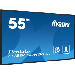 iiyama LH5565UHSB-B1 signage display Kiosk design 54.6" LED Wi-Fi 800 cd m² 4K Ultra HD Black Built-in processor Android 11 24 7