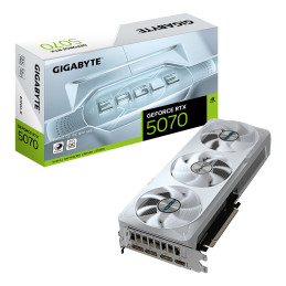 GIGABYTE GeForce RTX 5070 EAGLE OC ICE SFF 12G Carte Graphique - 12 Go GDDR7, 192 bits, PCI-E 5.0, 2587 MHz Core Clock, 3 x DP