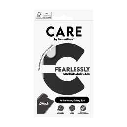 PanzerGlass CARE by ® Fashionable Case Black Samsung Galaxy S25 funda para teléfono móvil Negro