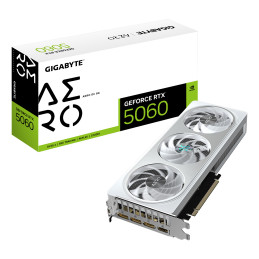 GIGABYTE GeForce RTX 5060 AERO OC 8G Grafikkarte - 8GB GDDR7, 128bit, PCI-E 5.0, 2595 MHz Kerntakt, 3 x DisplayPort, 1 x HDMI,