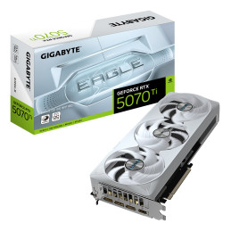GIGABYTE GeForce RTX 5070 Ti EAGLE OC ICE SFF 16G Grafikkarte - 16GB GDDR7, 256 Bit, PCI-E 5.0, 2542 MHz Core Clock, 3 x DP