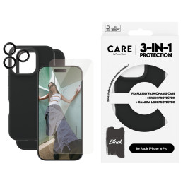 PanzerGlass CARE by ® Fashion 3-in-1 Bundle iPhone 16 Pro funda para teléfono móvil Transparente