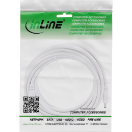 InLine 26905E câble électrique Blanc 5 m 5.5 x 2.1 mm