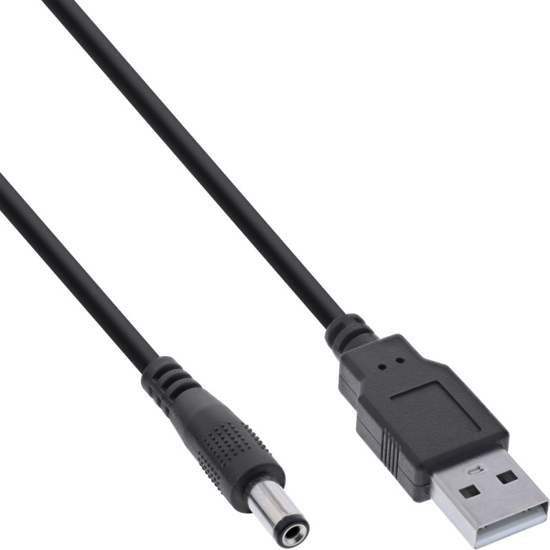 InLine 26806G power cable Black 39.4" (1 m) USB A 5.5 x 2.1 mm InLine 26806G power cable Black 39.4" (1 m) USB A 5.5 x 2.1 mm