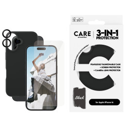 PanzerGlass CARE by ® Fashion 3-in-1 Bundle iPhone 16 custodia per cellulare Cover Trasparente