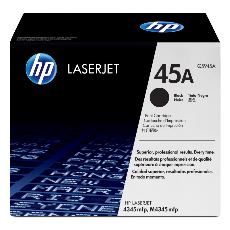 HP 45A toner LaserJet noir authentique HP 45A toner LaserJet noir authentique