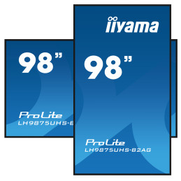 iiyama LH9875UHS-B2AG signage display Digital signage flat panel 97.5" LED Wi-Fi 500 cd m² 4K Ultra HD Black Built-in processor