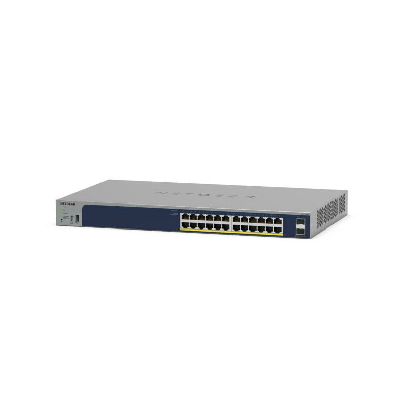 NETGEAR GS724TPv3 Gestito L2 Gigabit Ethernet (10 100 1000) Supporto Power over Ethernet (PoE) Grigio NETGEAR GS724TPv3 Gestito L2 Gigabit Ethernet (10 100 1000) Supporto Power over Ethernet (PoE) Grigio