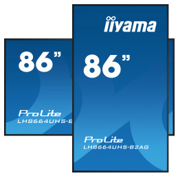 iiyama LH8664UHS-B2AG visualizzatore di messaggi Pannello piatto per segnaletica digitale 2,18 m (86") Wi-Fi 500 cd m² 4K Ultra