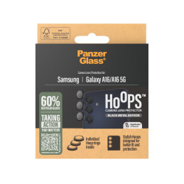 PanzerGlass ® Hoops® Black Camera Lens Protector Samsung Galaxy A16 | A16 5G Clear screen protector 1 pc(s)