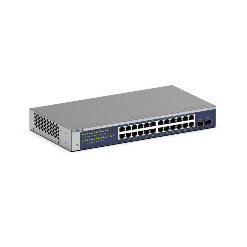NETGEAR GS724Tv6 Gestito L2+ L3 Gigabit Ethernet (10 100 1000) 1U Blu, Grigio NETGEAR GS724Tv6 Gestito L2+ L3 Gigabit Ethernet (10 100 1000) 1U Blu, Grigio