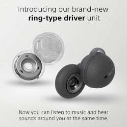 Sony Cuffie LinkBuds True Wireless - Connessione Bluetooth® multipoint* - Batteria fino a 17,5h - Ottimizzate per Alexa e