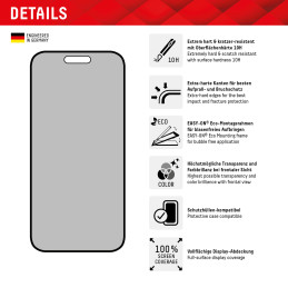 Displex 01844 mobile phone screen back protector Privacy screen protector Apple 1 pc(s)