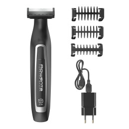 Rowenta TN6000 Forever Sharp per Radere, Regolare e Rifinire, Lame in Acciaio Inox Autoaffilanti e 3 Pettini Regolabarba,