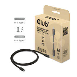 CLUB3D CAC-2501 cable Thunderbolt 1 m 120 Gbit s Negro