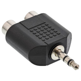InLine 99302 cambiador de género para cable 3.5mm jack male 2x RCA F Negro