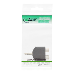 InLine 99302 cambiador de género para cable 3.5mm jack male 2x RCA F Negro