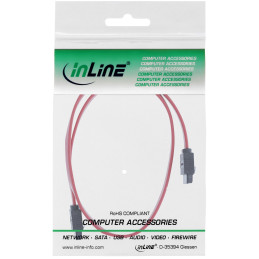 InLine 27305 SATA cable 19.7" (0.5 m) Red