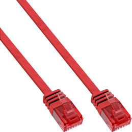 InLine Patchkabel flach, U UTP, Cat.6, rot, 0,5m