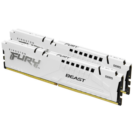 Kingston Technology FURY Beast 32GB 5200MT s DDR5 CL40 DIMM (2er-Kit) White XMP