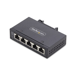 StarTech.com Switch Réseau Industriel 5 Ports Non Géré, 100 1000 Ethernet, Rail DIN Montage Mural, Commutateur Gigabit IP30