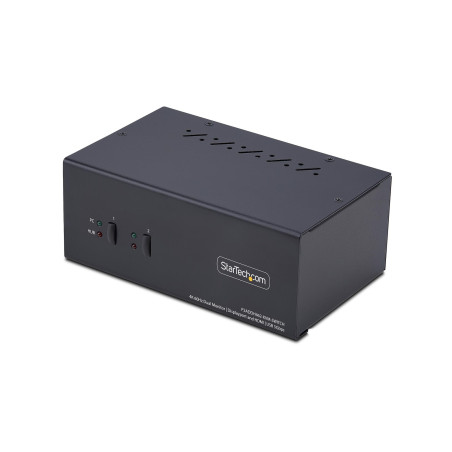 StarTech.com Switch KVM a 2 porte con doppio monitor DisplayPort e HDMI, 4K 60Hz, 1 monitor HDMI e 1 DP, hub USB 5Gbps a 2