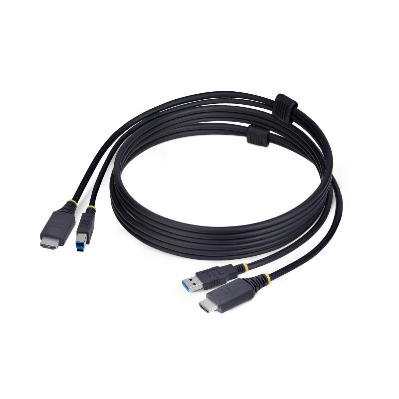 StarTech.com Cable KVM HDMI y USB 3.0 5Gbps de 1,8m - 4K 60Hz - Cable Combo HDMI 2.0 y USB para Switch Conmutador KVM