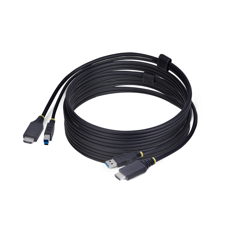 StarTech.com Cable KVM HDMI y USB 3.0 5Gbps de 3m - 4K 60Hz - Cable Combo HDMI 2.0 y USB para Switch Conmutador KVM