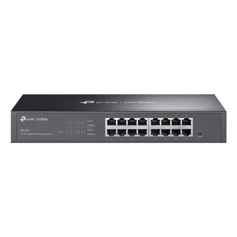 TP-Link Omada ES216G Netzwerk-Switch Managed L2 Gigabit Ethernet (10 100 1000) Schwarz