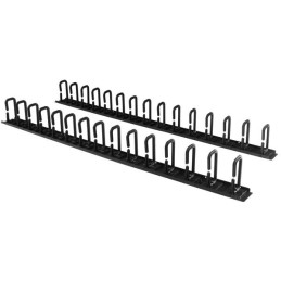 StarTech.com Gestor Organizador Vertical de Cableado con Anillas en D (D-ring) - 0U - 1,8m