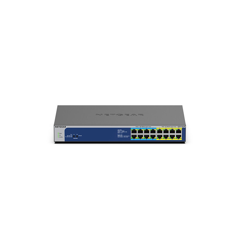 NETGEAR GS516UP Unmanaged Gigabit Ethernet (10 100 1000) Power over Ethernet (PoE) Grau NETGEAR GS516UP Unmanaged Gigabit Ethernet (10 100 1000) Power over Ethernet (PoE) Grau