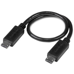 StarTech.com UUUSBOTG8IN USB cable 7.99" (0.203 m) Micro-USB B Black