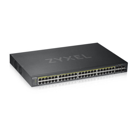 Zyxel GS1920-48HPV2 Géré Gigabit Ethernet (10 100 1000) Connexion Ethernet, supportant l'alimentation via ce port (PoE) Noir