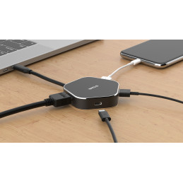 D-Link DUB-M420 Avec fil Thunderbolt 3 Aluminium, Noir