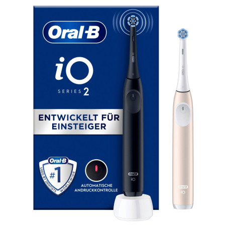 Oral-B iO Series 2 Adulto Spazzolino a vibrazione Nero, Rosa