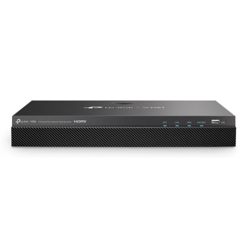 TP-Link VIGI NVR2008H-8MP-2TB Netzwerk-Videorekorder (NVR) Schwarz