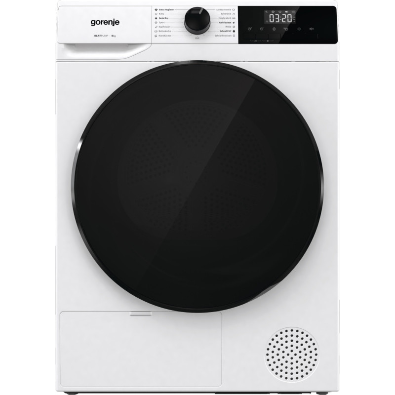 Gorenje DHNA93 DE asciugatrice Libera installazione Caricamento frontale 9 kg Nero, Bianco