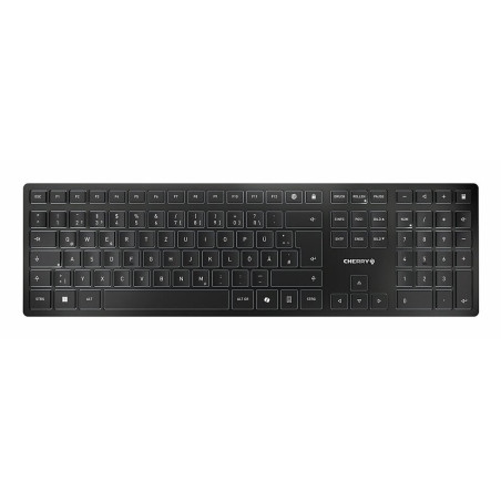 CHERRY KW 9100 SLIM teclado Universal RF Wireless + Bluetooth QWERTY Portugués Negro, Gris