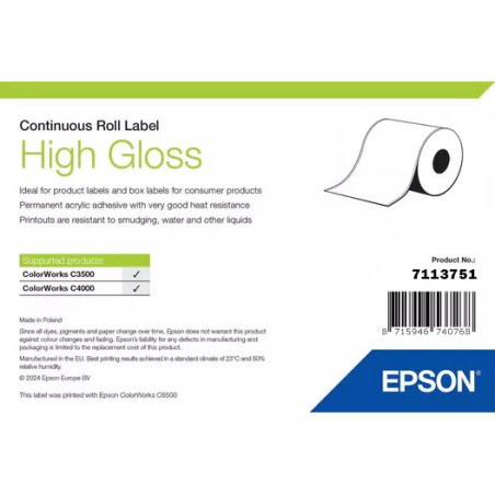 Epson High Gloss Label - Continuous Roll  102mm x 33m