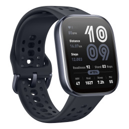 Amazfit Bip 6 Black 5 cm (1.97") AMOLED Numérique 390 x 450 pixels Écran tactile Noir GPS (satellite)