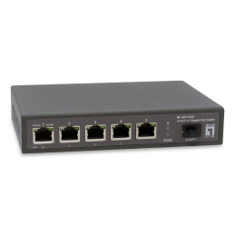 LevelOne GEP-0625 Netzwerk-Switch Unmanaged 2.5G Ethernet (100 1000 2500) Power over Ethernet (PoE) Schwarz