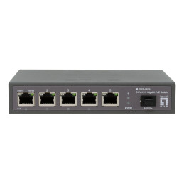 LevelOne GEP-0625 network switch Unmanaged 2.5G Ethernet (100 1000 2500) Power over Ethernet (PoE) Black